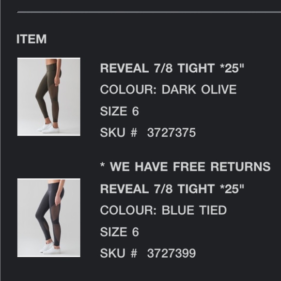 Lululemon olive leggings size 6 - Picture 4 of 4